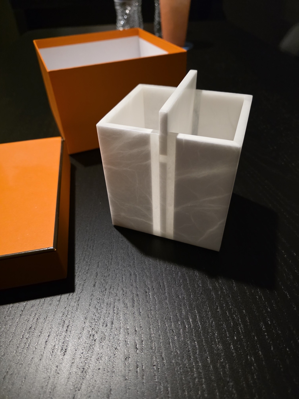 Hermes Alabaster Caddy New With Box